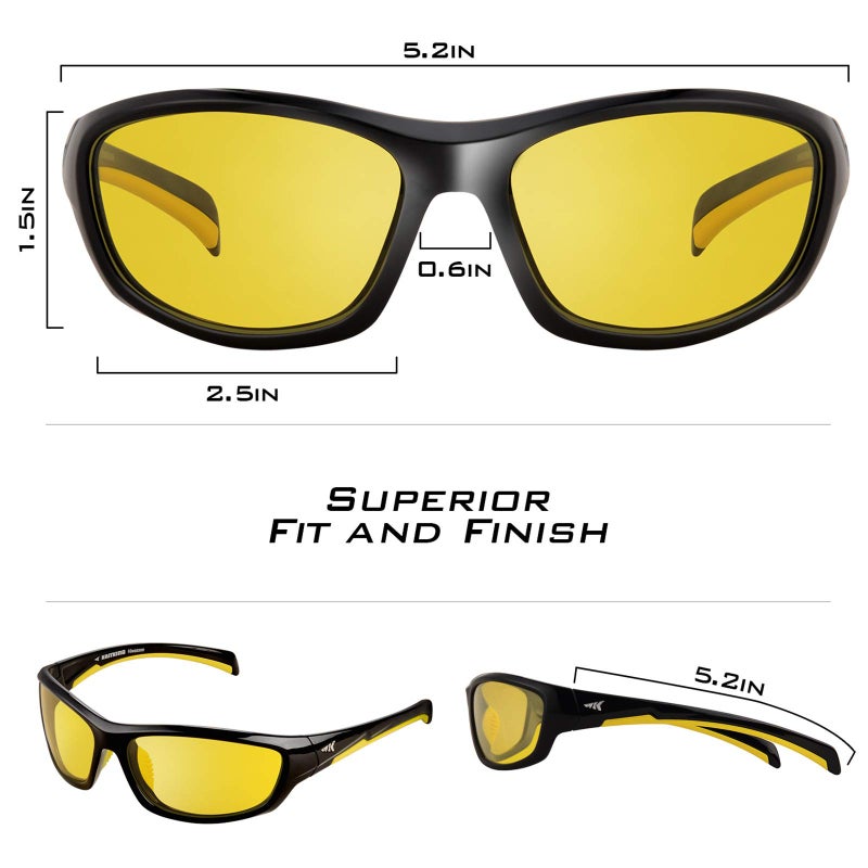 KastKing IllumiLens Night Vision Glasses, Night Driving Glasses for Men Women, Reduce Glare and Enhance Vision - Image 2